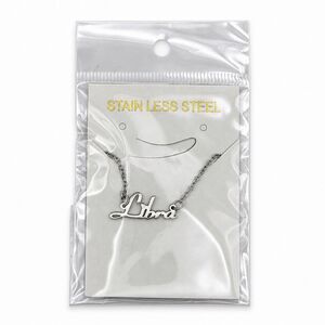 Silver Stainless Steel Libra Necklace Zodiac Astrology Pendant Birthday Gift New